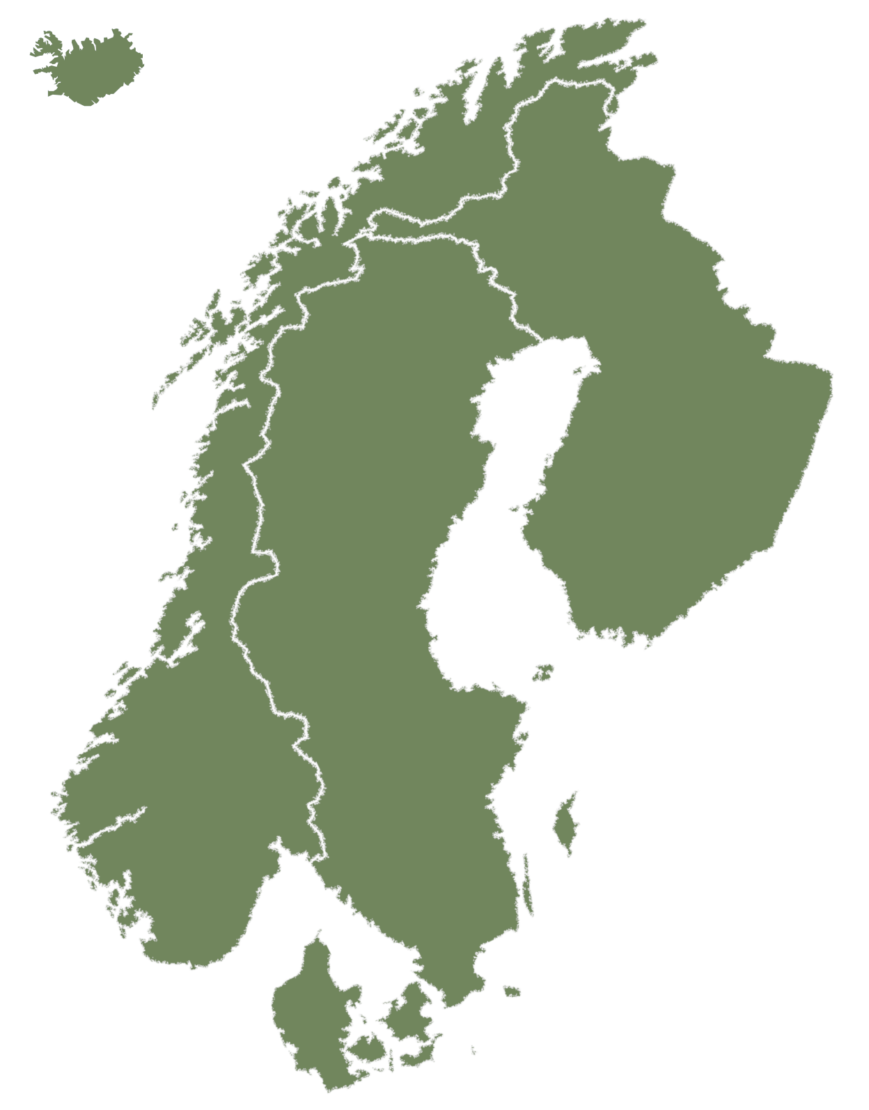 Nordics countries Map